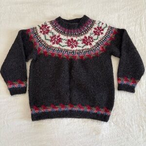 Vintage 90s Icelandic Design 100% Wool Fair Isle Nordic Lopapeysa Women’s S/M
